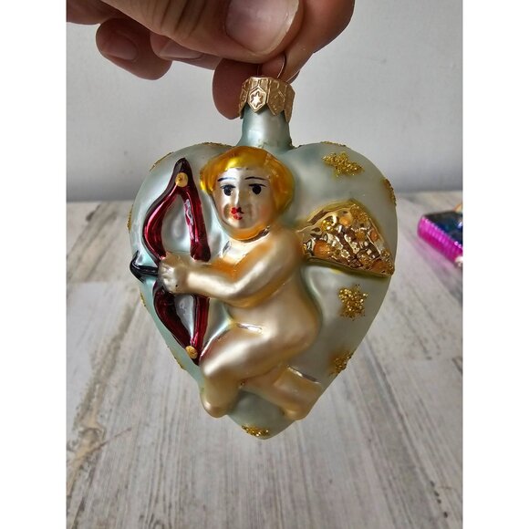 Radko be my valentine Cupid angel heart ornament Valentine Xmas tree - Picture 1 of 8